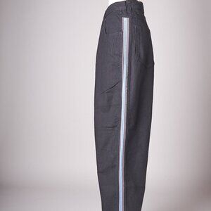 1990s Deadstock Skateboarding Split Wide Baggy Black Pants
